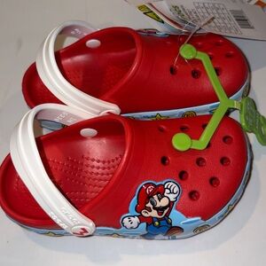 Crocs Kids Red Clogs Super Mario